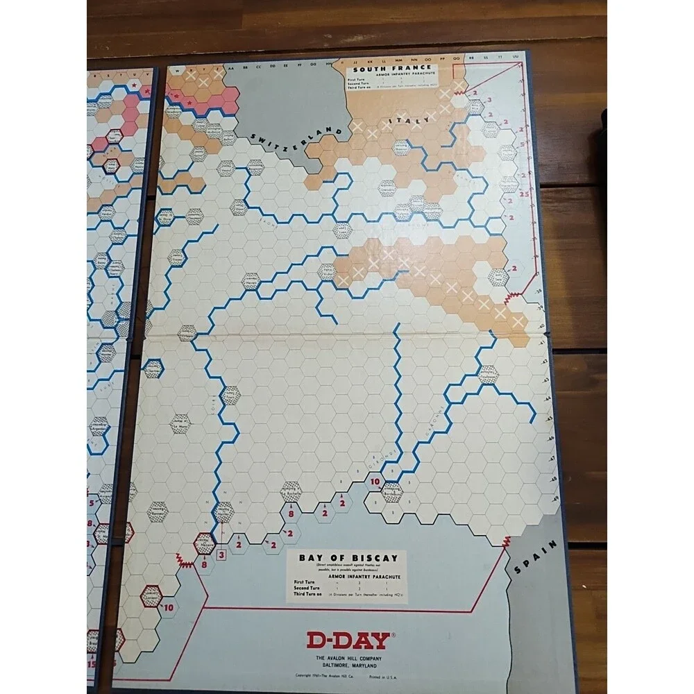 *Board Only* D-Day Avalon Hill Board Game Board Only